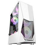 1st Player DK-3 ATX/Micro ATX Tempered Glass PC Computer Case - White