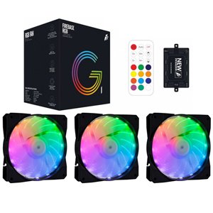 1st Player FireBase G1 3x 120mm RGB Case Cooling Fan Combo w/ Remote