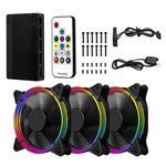 1st Player FireBase G3 3x 120mm RGB Case Cooling Fan Combo w/ Remote