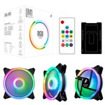 1st Player FireMoon M1 3x 120mm RGB Case Cooling Fan Combo w/ Remote