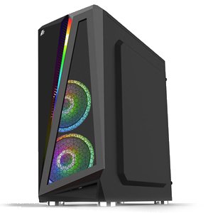 1st Player Rainbow R5 ATX RGB Tempered Glass PC Gaming Case Black