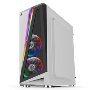 1st Player Rainbow R5 ATX RGB Tempered Glass PC Gaming Case White