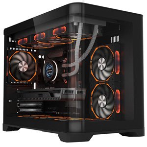 1st Player UV6 M-ATX ITX PC Gaming Case - Black