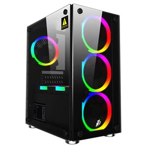 1st Player Firebase X2 M-ATX Tempered Glass PC Gaming Case