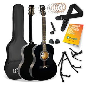 3rd Avenue Acoustic Guitar Premium Pack - Black