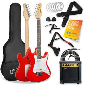 3rd Avenue 3/4 Size Electric Guitar - Red