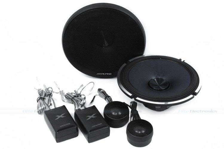 Two Pairs of X-Series 6.5 Inch Component 2-Way Speakers Alpine X-S65C Bundle 