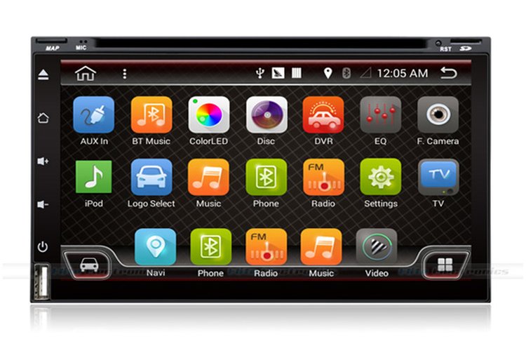 Android DVD 7 Touch Display GPS Bluetooth 3G WiFi Apps Receiver