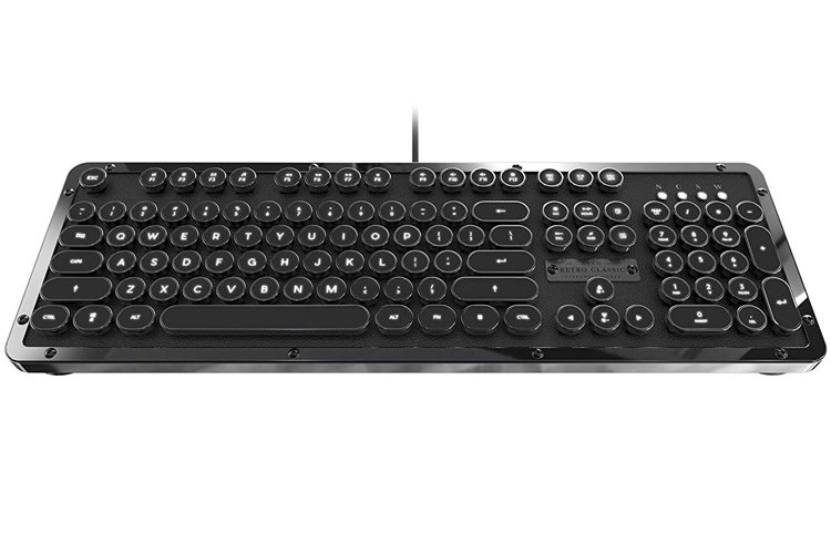 AZIO Retro Onyx Classic Vintage USB Backlit Mechanical Keyboard