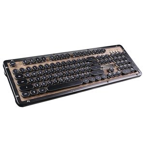 AZIO Retro Classic BT Bluetooth Backlit ELWOOD Mechanical Keyboard