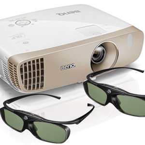 BenQ W2000 + 2x 3D Glasses DLP Full HD Home Cinema Projector