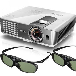 BenQ W1080ST+ Plus DLP Full HD Cinema Projector + 2x 3D Glasses