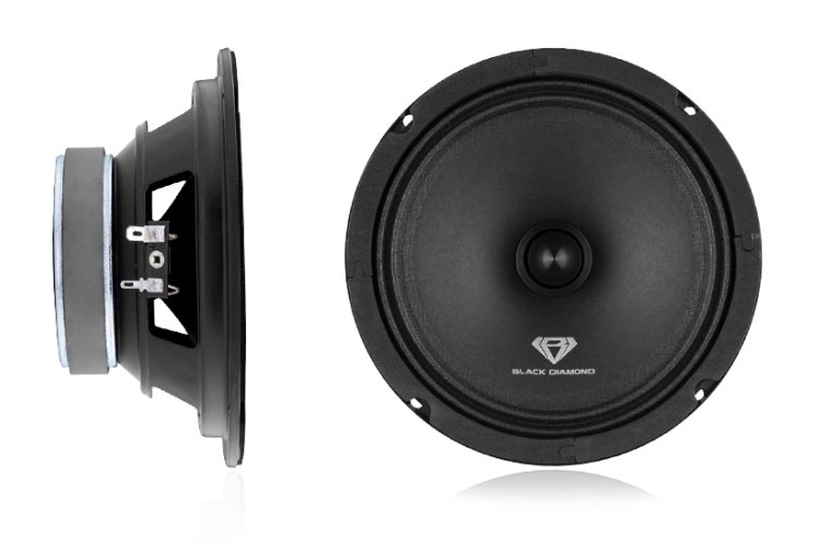 DS18 Black Diamond 6.5” Mid-Range Speaker With Bullet – 120W RMS, 60W RMS, DIA-CM6.4B, Refurbished