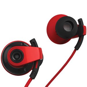 BlueAnt Pump Boost Wired HD Audio Earphones Red