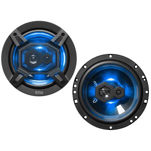 Boss Audio B65LED 6.5" 300W 3-Way Car Speakers Blue LED Glow (Pair)