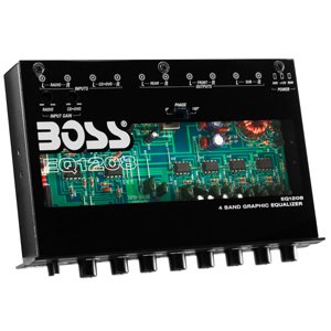 Boss Audio EQ1208 4 Band Pre-amp Equalizer with Subwoofer Output