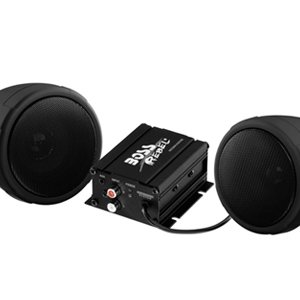 Boss Audio MCBK420B 3" Bluetooth Motorcycle Speakers + Amp Black