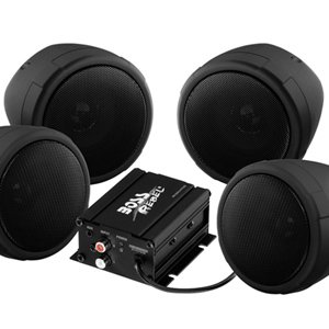 Boss Audio MCBK470B 3" Bluetooth Motorcycle Speakers + Amp Black