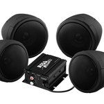 Boss Audio MCBK470B 3 Bluetooth Motorcycle Speakers + Amp Black