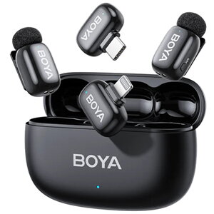 BOYA Mini 2 Wireless Microphone USB-C & Lightning - Black