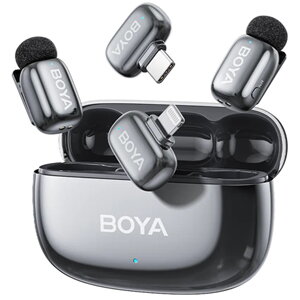 BOYA Mini 2 Wireless Microphone USB-C & Lightning - Space Grey