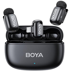BOYA Mini 2 Dual Wireless Microphone - Lightning w/ Case (Black)