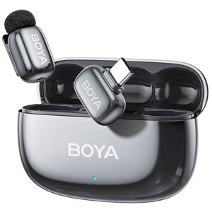 BOYA Mini 2 Dual Wireless Microphone - USB-C w/ Case (Space Grey)