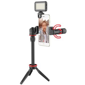 Boya BY-VG350 Ultimate Smartphone Video Kit Incl Tripod Mic LED Light