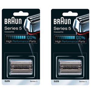 Braun 52S Series 5 Replacement Foil & Cutter Silver (2 Pack)