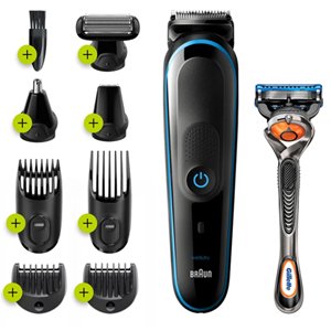 Braun MGK5280 9-in-1 trimmer 7 attachments and Gillette Fusion5 ProGli