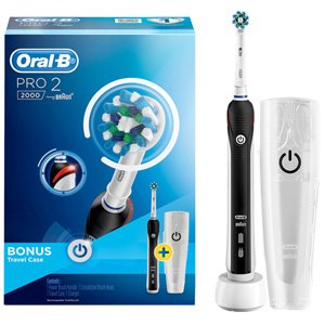 Oral-B PRO 2 2000 Electric Toothbrush + Travel Case Black