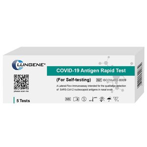 Clungene COVID-19 Rapid Antigen Nasal Swab Test Kit 5 Pack