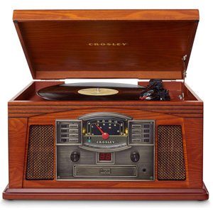 Crosley Lancaster Turntable w/ Bluetooth AM/FM Radio Paprika