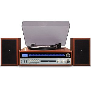 Crosley 1975T Turntable Speakers Entertainment System Walnut