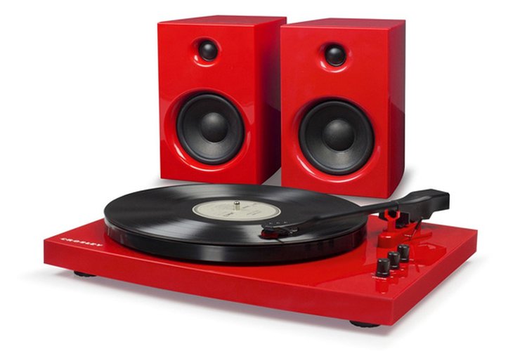 Crosley T100 Stereo Turntable Speaker Bluetooth Red CRT100ARE