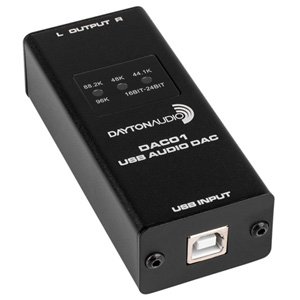 Dayton Audio DAC01 USB Audiophile DAC 24-bit/96 kHz RCA Output