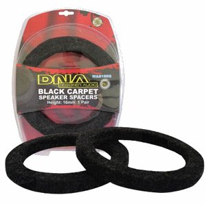 DNA WAS165B 6.5" MDF Speaker Spacers 6.5 Inch Black Carpet Pair