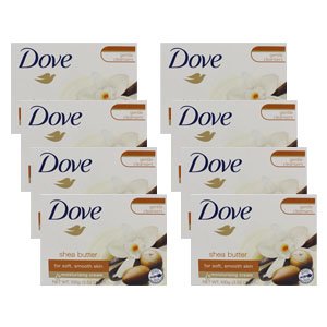 Dove 100g Shea Butter with Vanilla Beauty Cream Bar Softener 8 Pack