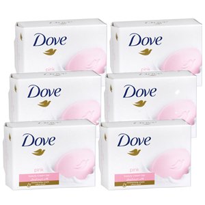 Dove 100g Pink Beauty Cream Bar Dry Skin Softener Moisturiser 6 Pack