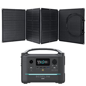 EcoFlow River Portable Power Station + Extra Battery + Solar Panel