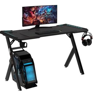 EKKIO RGB Gaming Desk Y Shape Black 140cm