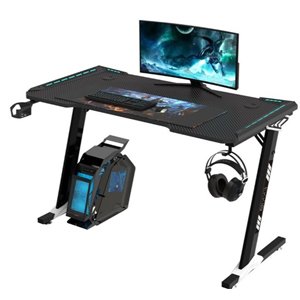 EKKIO RGB Gaming Desk Z Shape Black 100cm