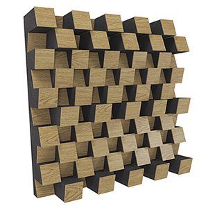 Elite Sound Acoustics Diffuser Panel 120mm Foam Laminate Oak