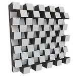 Elite Sound Acoustics Diffuser Panel 120mm Foam Laminate White