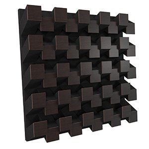 Elite Sound Acoustics Diffuser Panel 120mm Foam Laminate Wenge