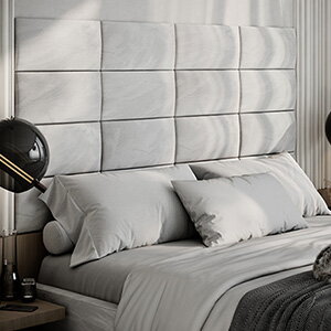 Elite Sound Acoustics Decorative Fabric Velvet Panel - White