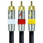 Ethereal EEA2 3x 1m Premium Audio/Video RCA Connector Cable