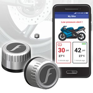 Fobo Bike 2 Tyre Bluetooth 5.0 Wireless TPMS DIY 116 PSI Silver