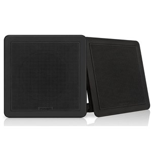 Fusion FM-F77SB 7.7" 200W Black Square Grille Flush Mount Speakers
