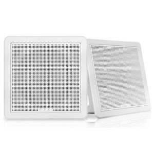 Fusion FM-F77SW 7.7" 200W White Square Grille Flush Mount Speakers